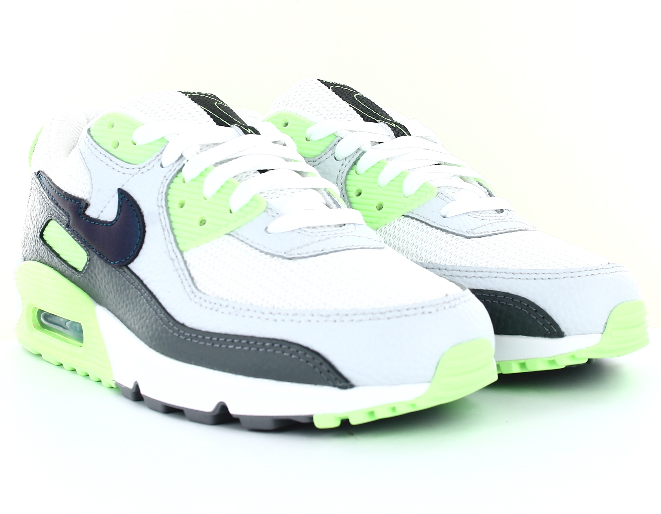مشط التشابك Nike Air Max 90 lime glow Blanc gris vert DJ6897-100 مشط التشابك